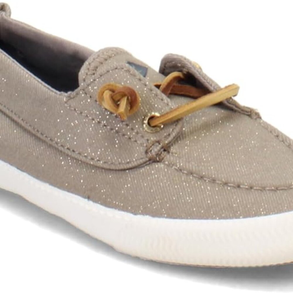 Sperry Taupe Glitter Slip-On Boat Shoe